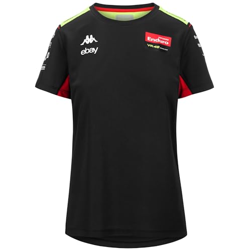 Valentino Rossi T-Shirt VR46 Team PERTAMINA,Woman,Black,XS Valentino Rossi T-Shirt VR46 Team PERTAMINA,Woman,Black,XS von Kappa