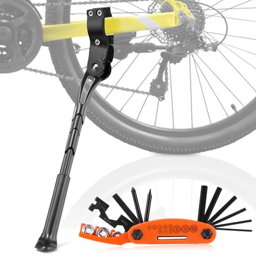 2-in-1 Fahrradständer 24-29 Zoll, höhenverstellbar breiterer Beinstangen, fahrradständer hinterrad mit Multitool，stabiler Anti-Rutsch-Fahrradständer, geeignet für E-bike Citybikes, Mountainbikes von Kapsuen