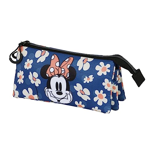 Minnie Maus Happy Field-ECO Dreifach Federmäppchen, Grün von Disney
