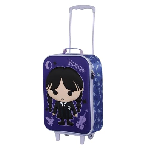 Wednesday Chibi-Soft 3D Trolley-Koffer, Lila, 17 x 33 x 52 cm, Kapazität 26 L Wednesday Chibi-Soft 3D Trolley-Koffer, Lila, 17 x 33 x 52 cm, Kapazität 26 L von KARACTERMANIA
