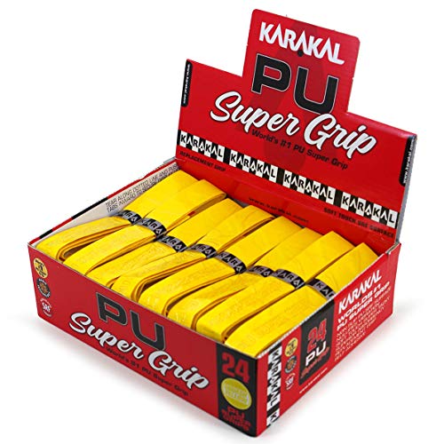 Karakal, Griffband / Griff-Tape, selbstklebend, für Badminton / Squash / Tennis / Hockey / Curling, Polyurethan, ausgezeichnete Griffigkeit L gelb Karakal, Griffband / Griff-Tape, selbstklebend, für Badminton / Squash / Tennis / Hockey / Curling, Polyurethan, ausgezeichnete Griffigkeit L gelb von Karakal