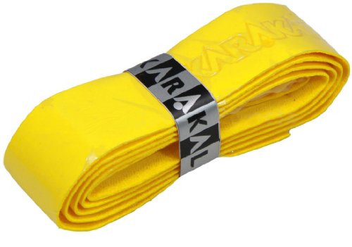 Karakal, Griffband / Griff-Tape, selbstklebend, für Badminton / Squash / Tennis / Hockey / Curling, Polyurethan, ausgezeichnete Griffigkeit, gelb, 6x Grips von Karakal