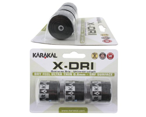 Karakal X-DRI Griffband für Tennis, Badminton, Squash schwarz schwarz Karakal X-DRI Griffband für Tennis, Badminton, Squash schwarz schwarz von Karakal