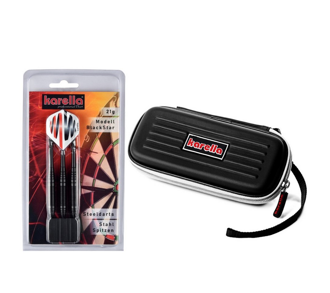 Karella Dartpfeil Dartset Winner Blackstar Steel inklusive Dartcase, Dartpfeil Steeldart Darts Karella Dartpfeil Dartset Winner Blackstar Steel inklusive Dartcase, Dartpfeil Steeldart Darts von Karella