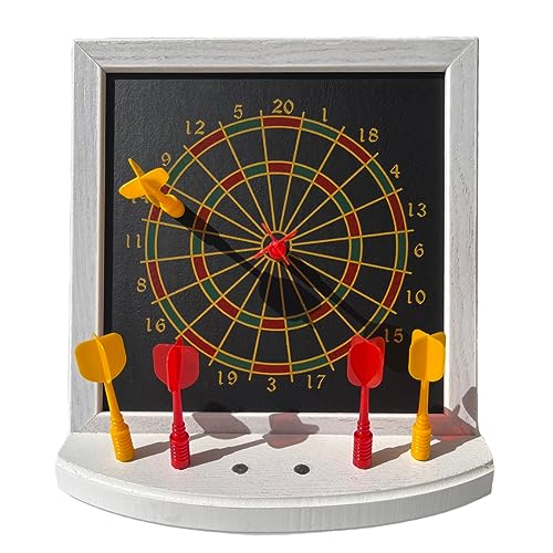 Karella Mini-Magnet-Dartboard inkl. 6 Pfeile, Doppelseitig, schönes Dartset für Kinder und Familie von Karella