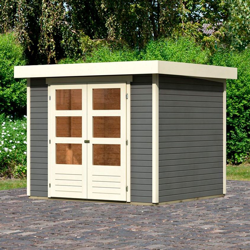 Karibu Gartenhaus Arnis 3, BxT: 266x238 cm, naturbelassen oder terragrau Karibu Gartenhaus Arnis 3, BxT: 266x238 cm, naturbelassen oder terragrau von Karibu