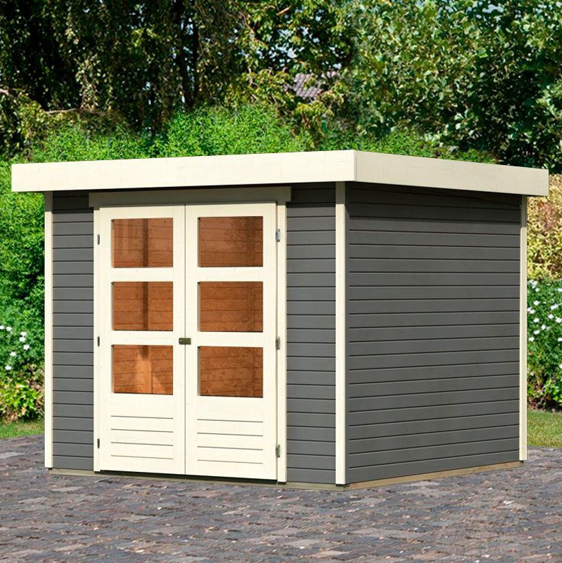 Karibu Gartenhaus Arnis 3,5, BxT: 266x262 cm, naturbelassen oder terragrau Karibu Gartenhaus Arnis 3,5, BxT: 266x262 cm, naturbelassen oder terragrau von Karibu