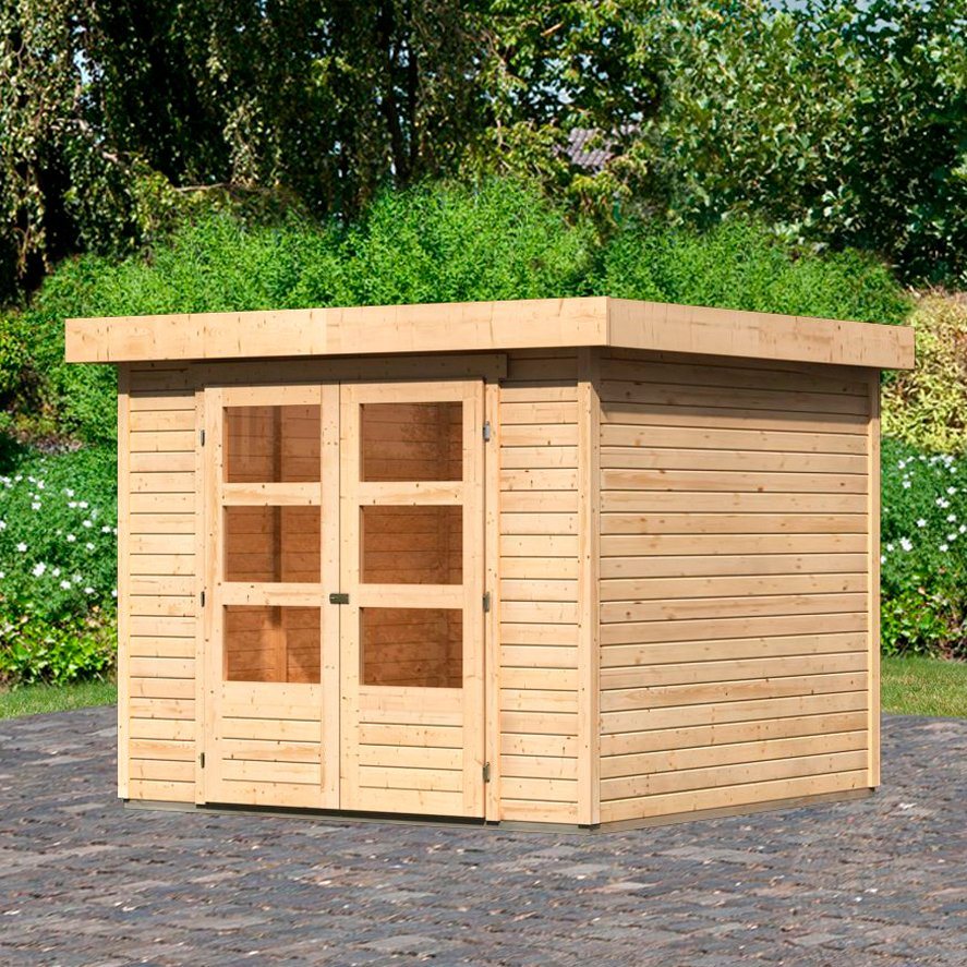 Karibu Gartenhaus Arnis 3,5, BxT: 266x262 cm, naturbelassen oder terragrau von Karibu