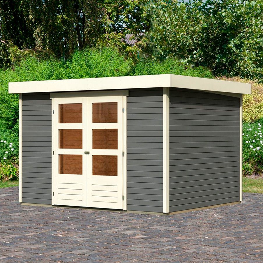 Karibu Gartenhaus "Arnis 5" anthrazit, BxT: 302x246 cm, aus hochwertiger nordischer Fichte Karibu Gartenhaus "Arnis 5" anthrazit, BxT: 302x246 cm, aus hochwertiger nordischer Fichte von Karibu