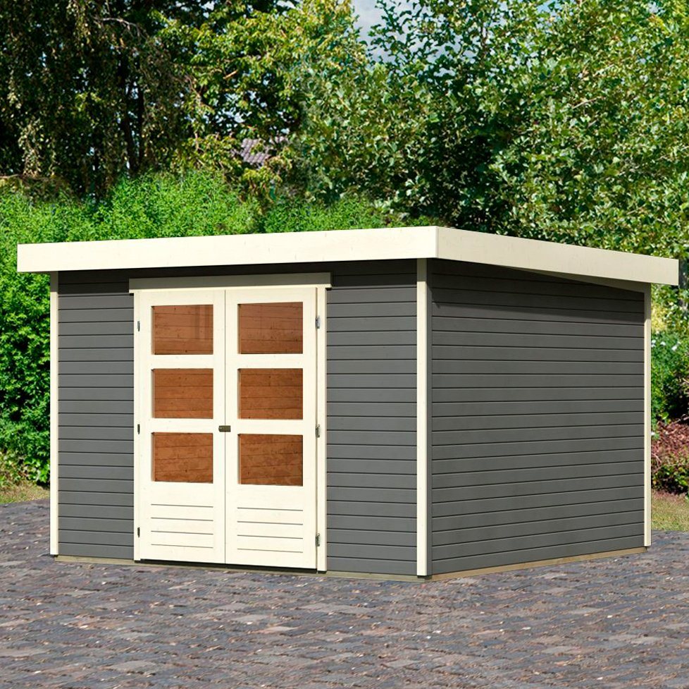 Karibu Gartenhaus Arnis 6, BxT: 334x331 cm, naturbelassen oder terragrau Karibu Gartenhaus Arnis 6, BxT: 334x331 cm, naturbelassen oder terragrau von Karibu