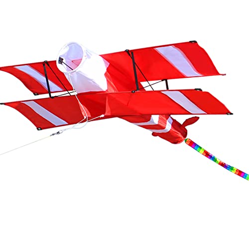 Karlak 3D-Drachen-Flugzeug-Drachen Riesiger Doppeldecker-Drachen Riesen-Flugdrachen er Size Polyester 3D-Flugzeug-Drachen von Karlak