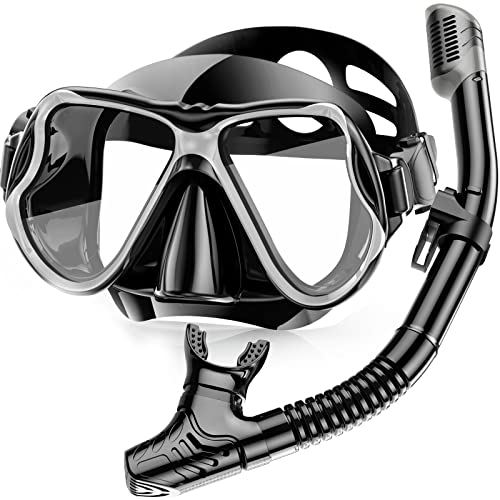 Karvipark Schnorchelset Erwachsene, Schnorcheln Set mit Taucherbrille und Dry Schnorchel, Anti-Leck & Anti-Fog Tauchmaske, Professionelle Schnorchel ausrüstung für Schnorcheln, Schwimmen und Tauchen Karvipark Schnorchelset Erwachsene, Schnorcheln Set mit Taucherbrille und Dry Schnorchel, Anti-Leck & Anti-Fog Tauchmaske, Professionelle Schnorchel ausrüstung für Schnorcheln, Schwimmen und Tauchen von Karvipark
