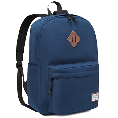 Kasgo Schulrucksack, Klassisches Leichtgewicht Wasserdicht Rucksack Herren Damen Jungen Mädchen Teenager Hochschule Schultasche Casual Daypack für Reise Arbeit Blau Kasgo Schulrucksack, Klassisches Leichtgewicht Wasserdicht Rucksack Herren Damen Jungen Mädchen Teenager Hochschule Schultasche Casual Daypack für Reise Arbeit Blau von Kasgo