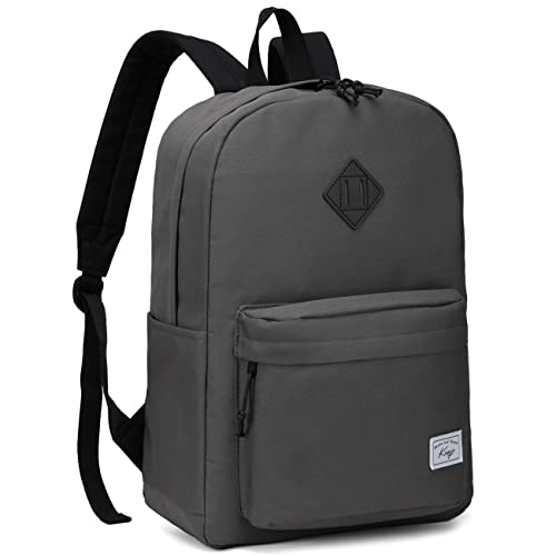 Kasgo Schulrucksack, Klassisches Leichtgewicht Wasserdicht Rucksack Herren Damen Jungen Mädchen Teenager Hochschule Schultasche Casual Daypack für Reise Arbeit Grau Kasgo Schulrucksack, Klassisches Leichtgewicht Wasserdicht Rucksack Herren Damen Jungen Mädchen Teenager Hochschule Schultasche Casual Daypack für Reise Arbeit Grau von Kasgo