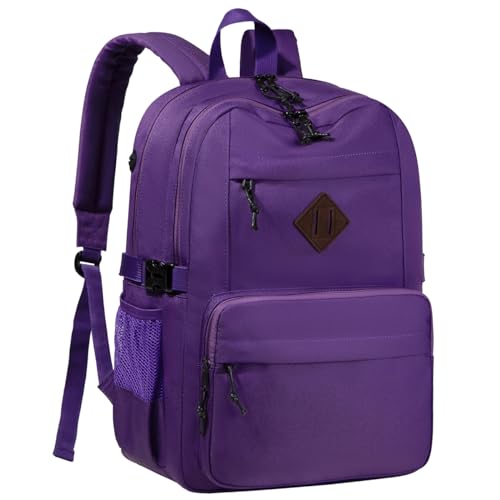 Kasgo Schulrucksack, Wasserbeständig Leichtgewicht Rucksack Herren Damen Casual Daypack Jungen Mädchen Teenager Hochschule Schultasche für Reise Arbeit Collage Lila Kasgo Schulrucksack, Wasserbeständig Leichtgewicht Rucksack Herren Damen Casual Daypack Jungen Mädchen Teenager Hochschule Schultasche für Reise Arbeit Collage Lila von Kasgo