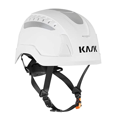 KASK Schutzhelm Primero Air Hi-Viz, Bauhelm, Arbeitshelm, Drehrad, 14 Belüftungskanäle,reflektierend, nach EN397 und EN50365, Farbe:weiß von Kask