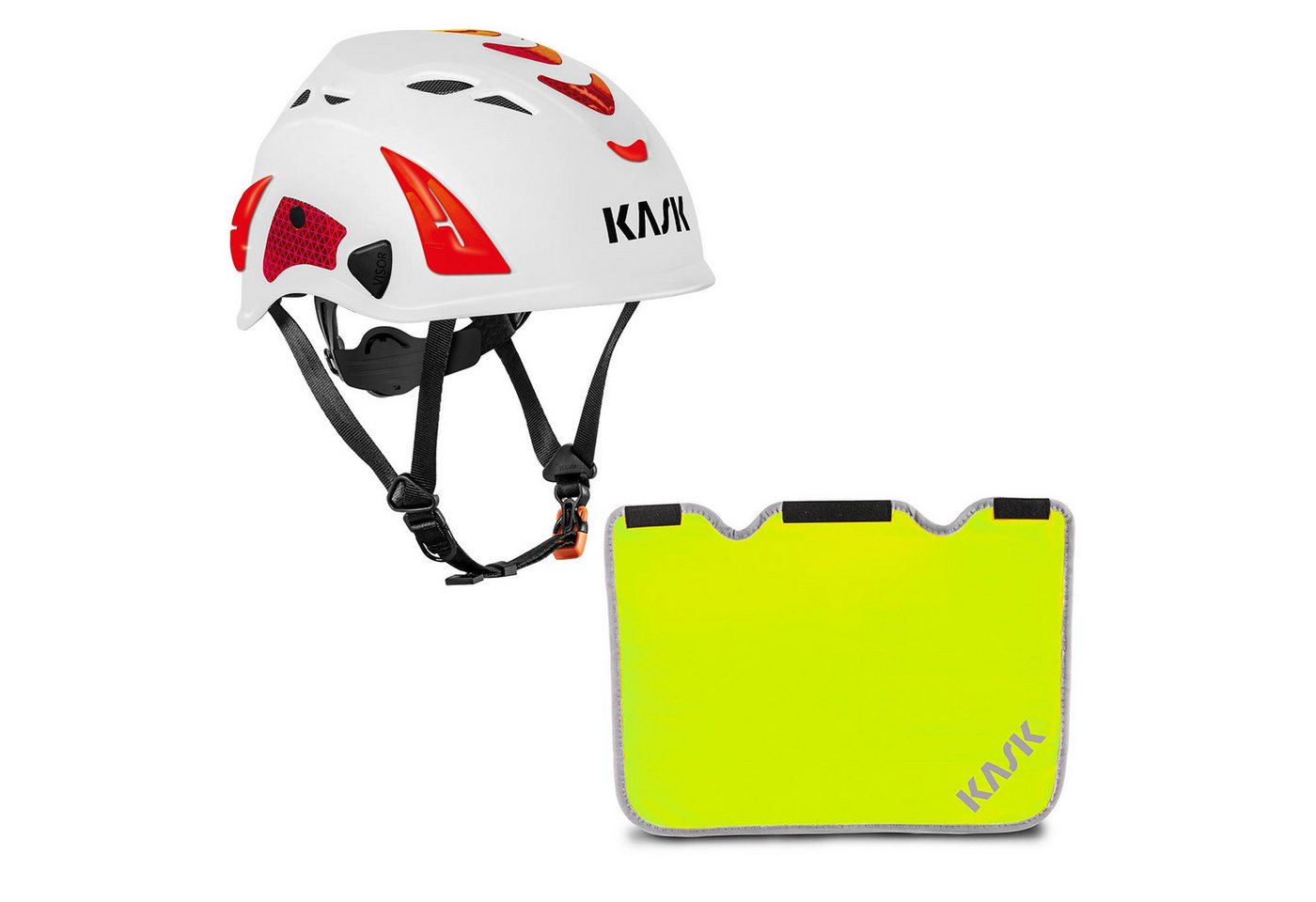 Kask Schutzhelm Bergsteigerhelm, Industriekletterhelm Plasma HI VIZ, Arbeitsschutzhelm von Kask