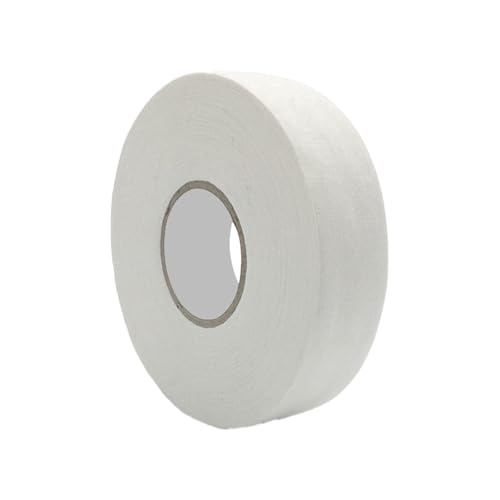 Kaslaider Eishockey Schläger Tape, Rutschfestes Hockey Schläger Band Rolle, 2.5cm*25m Selbstklebendes Sport Griffband, Hockey Schlägerband für Tennis Badmintongriff Golfschläger Tennisschläger (Weiß) von Kaslaider