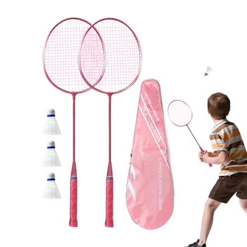 Kasmole Badminton-Set für Erwachsene, Professioneller Badmintonschläger, leicht, Badminton-Set mit hochelastischem Puffergriff als Geburtstagsgeschenk von Kasmole