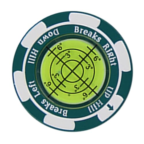 Kasmole Green Reader Ballmarker,Golfballmarker für Putting Green - Professioneller Golf-Putting-Leseballmarker aus Zinklegierung | Golf-Putting-Tools, tragbares Golfzubehör für Golfliebhaber von Kasmole