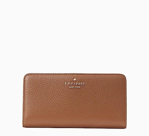 Kate Spade Dumpling Geldbörse aus genarbtem Leder, groß, schmal, Bifold Wallet Warm Lebkuchen, Braun, Slim Jeans (schmales Bein) von Kate Spade New York