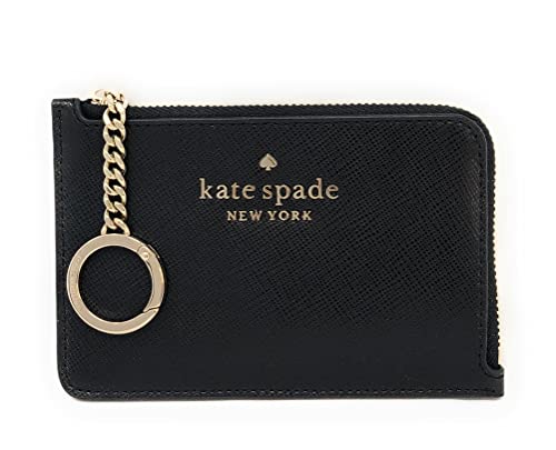 Kate Spade Staci Medium l-zip Card Holder with Key Ring (Black) von Kate Spade New York