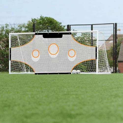 Katop Fußballtor Training Netze - 5,2x2m Fußballtraining Hilfe für Fußball-Junkies mit 7 hervorgehobenen Orange Scoring Zones, tragbare Trainingsgeräte mit Tragetasche & Bungee Cord von Katop