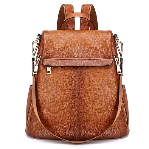 Kattee Damen Rucksack mit Diebstahlschutz Umhängetasche aus echtem Leder modische Umhängetasche für Damen Kattee Damen Rucksack mit Diebstahlschutz Umhängetasche aus echtem Leder modische Umhängetasche für Damen von Kattee