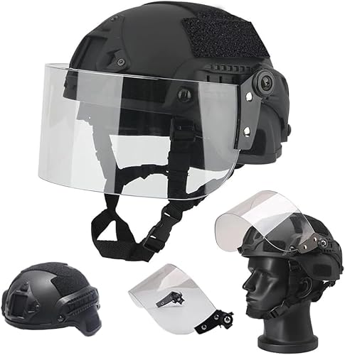 Koyheng Airsoft Mich 2000 ACH Taktischer Helm mit klarem Visier NVG Halterung und Seitenschiene Koyheng Airsoft Mich 2000 ACH Taktischer Helm mit klarem Visier NVG Halterung und Seitenschiene von Koyheng