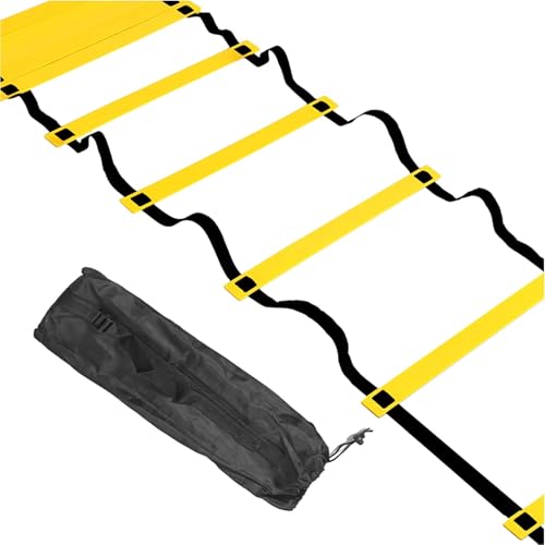 Beweglichkeitsleiter - Trainingsleiter, Trainingsleiter Fußball-Schritt-Trainingszubehör | Outdoor-Freizeitzubehör, Fußball-Agility-Leiter für Erwachsene, Fußball, Training, 40 x 2 cm von Kbnuetyg