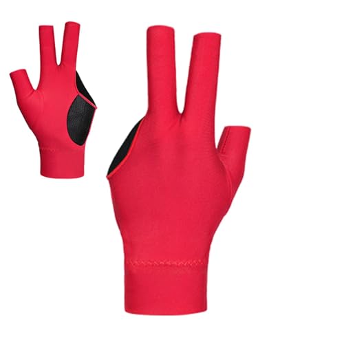 Drei-Finger-Billardhandschuhe,Billardhandschuhe für Damen - Professionelle 3-Finger-Billardhandschuhe,Billard-Trainingshandschuhe, 3-Finger-Billard-Handschuhe, Pool-Queue-Handschuhe, Pool-Drei-Finger- von Kbnuetyg