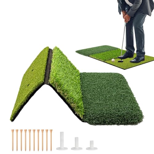 Golf-Praxismatte, Golftrainingsmatte | 25,2 x 15,75 Zoll Trainingsmatte für Schaukel | rutschfeste Golfschlagtrainingshilfen, Golf-Matte, Schaukel von Kbnuetyg