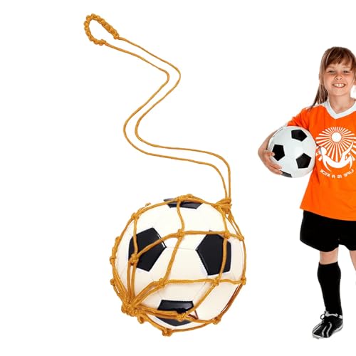 Kbnuetyg Fußball-Netz – Kordelzug-Mesh-Fußballtasche – Fußball-Volleyball-Aufbewahrung, einzelner Ballträger, multifunktionaler Sportballhalter, für Outdoor-Sportarten von Kbnuetyg