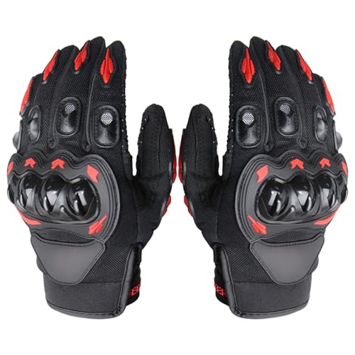 Kbnuetyg Herren-Motorradhandschuhe,Handschuhe für Motorrad - Hartschalen-Vollfinger-Fahrradhandschuhe - Fahrradhandschuhe Vollfinger-Motorrad-Rennhandschuhe zum Reiten von Kbnuetyg