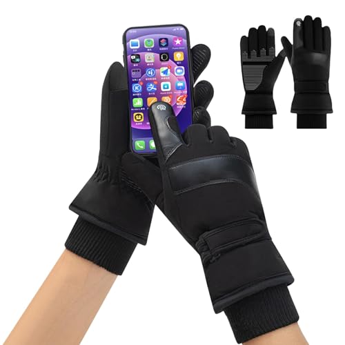 Kbnuetyg rutschfeste Fäustlinge zum Klettern, wasserdichte Winterhandschuhe | Verstellbarer Screen Touch Fäustling | Atmungsaktive Unisex-Fäustlinge, wasserdichte Fäustlinge zum Laufen von Kbnuetyg