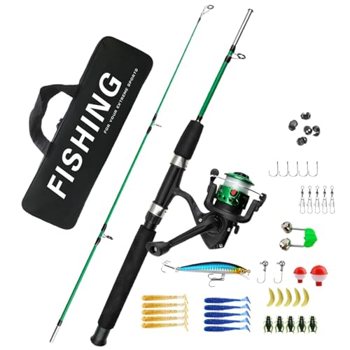 Kids Fishing Rod Set - Fishing Gear Complete Set, Beginners Portable Rod | Fishing Set with Comfortable Grip, Telescopic Fishing Poles for Birthday Parties Anniversaries School Sports Events von Kbnuetyg