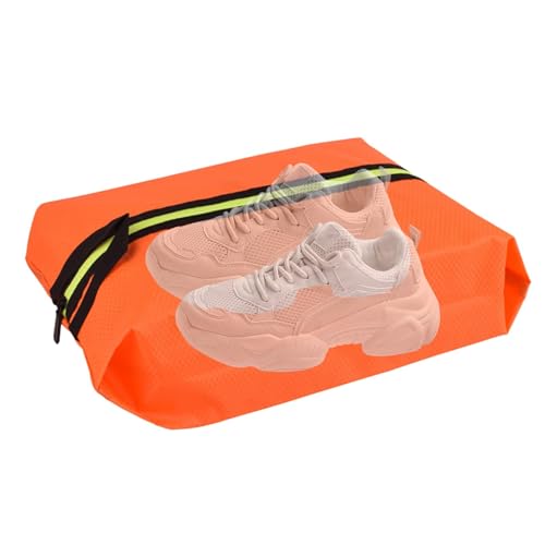 Schuhbeutel für Reisen, Schuhaufbewahrung, Organizer, große Kapazität, multifunktional, staubdicht und wasserdicht, Schuhbeutel zur Aufbewahrung, Orange, Refer to description, Unisex von Kbnuetyg