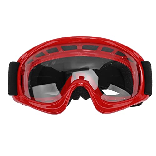 Kcabrtet Kinder-Dirt-Bike-Brille, Schlagfest, Schutzbrille Für Outdoor-Radfahren, Ski, Off-Road-Rennen(Rot) von Kcabrtet
