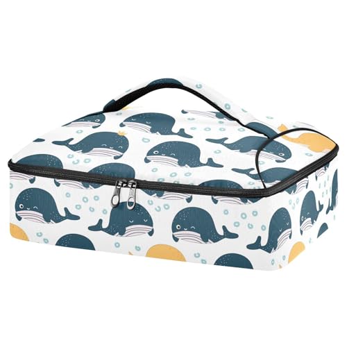 Kcldeci Isolierte Thermotasche für heiße oder kalte Speisen, lustige Ocean Life Baby Shark isolierte Tragetasche für Potluck Cookouts Partys, Picknick, Lasagne Lugger, mehrfarbig, Einheitsgröße, von Kcldeci