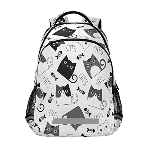 Kcldeci Rucksack mit Katzenmotiv, für Kinder, Jungen, Mädchen, Schultasche, Büchertasche, Basic, Reisen, Tagesrucksack, wasserabweisend, lässiger Rucksack Kcldeci Rucksack mit Katzenmotiv, für Kinder, Jungen, Mädchen, Schultasche, Büchertasche, Basic, Reisen, Tagesrucksack, wasserabweisend, lässiger Rucksack von Kcldeci