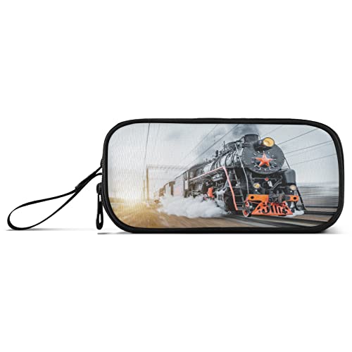 Kcldeci Steam Lokomotive Train Pencil Case, Large Capacity Pencil Bag Storage Pouch School Organizer Pencil Pouch Kcldeci Steam Lokomotive Train Pencil Case, Large Capacity Pencil Bag Storage Pouch School Organizer Pencil Pouch von Kcldeci
