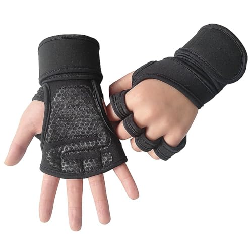 Kcvzitrds XL Training Sport Handschuhe Gym Hand Handgelenk Handschuhe für Männer Frauen Workout Handschuhe Schwarz B von Kcvzitrds