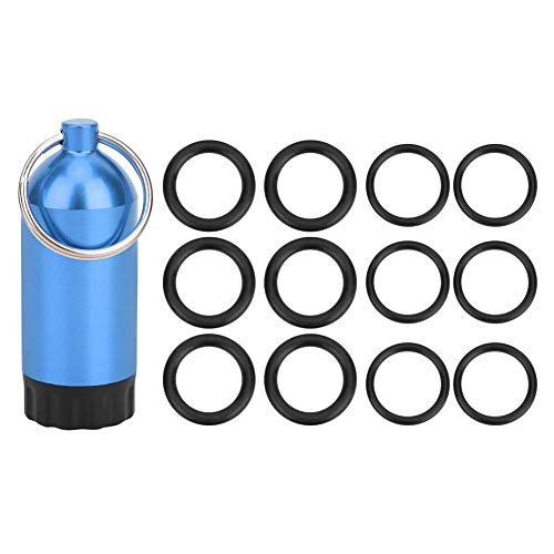 Keenso Mini-Zylinder-Aufbewahrungsflasche + O-Ringe, Dichtring des Tauchzylinderventils O-Ringe Mini-Zylinder-Aufbewahrungsflasche OR-MT02(Blau) von Keenso