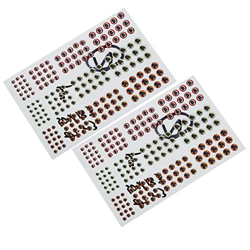 Keenso Angelköder Simulation Augen Aufkleber, 2 Blätter 3mm 4mm 5mm 6mm Köder 3D Simulation Fischaugen Aufkleber DIY Angelköder Fischaugen Keenso Angelköder Simulation Augen Aufkleber, 2 Blätter 3mm 4mm 5mm 6mm Köder 3D Simulation Fischaugen Aufkleber DIY Angelköder Fischaugen von Keenso