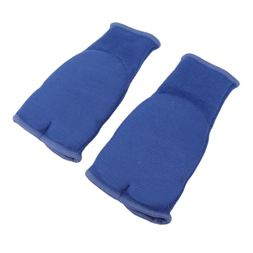 2 Stück Gel-Knöchelschutz, Boxhandschuhe, Handbandagen, rutschfeste Halbfinger-Innenhandschuhe für Kickboxen mit Handgelenkstütze (Blue) von Keenso