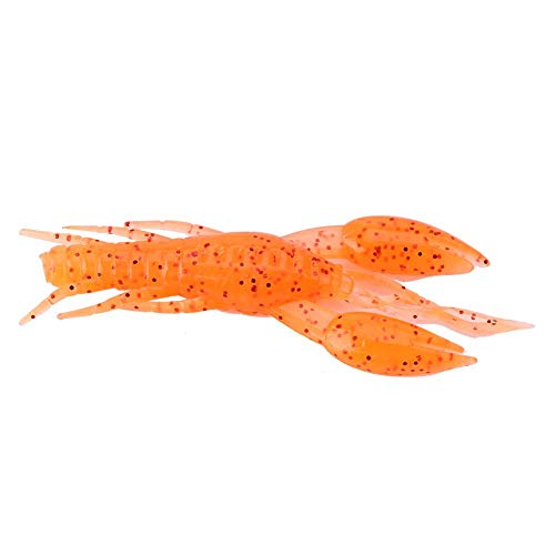 Angeln Flusskrebs Köder, 4 Stück Künstliche Soft Flusskrebs-Form Köder Silikon Köder für Karpfen, Gestreifter Bass (Orange) von Keenso