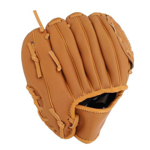 Baseball-Handschuh, PU-Leder-Softball-Handschuh, Baseball-Feldhandschuh für Jugendliche und Erwachsene (9,5 Zoll) von Keenso