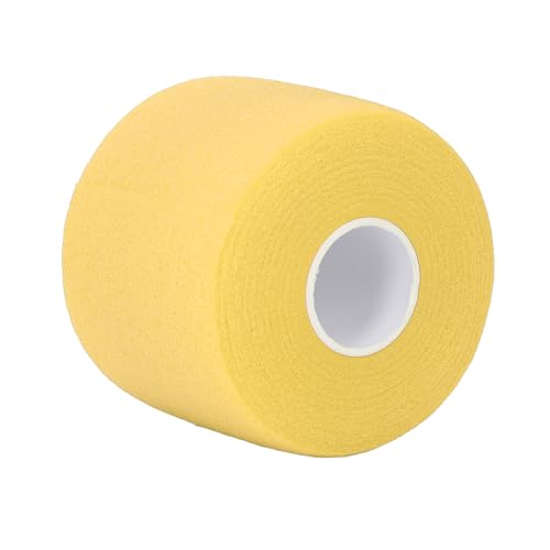 Keenso Badminton-Griffpolsterfolie, Badminton-Griffpolsterfolie, 60 Mm Breite, 20 M Länge, Hervorragende Stoßdämpfung, Tennisschläger-Griffband-Trägerfolie (Yellow) von Keenso