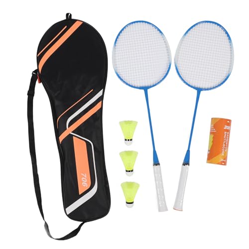 Keenso Badminton-Set, Badmintonschläger-Set mit 3 Nylon-Federbällen, Tragetasche für und Erwachsene (Blue) von Keenso