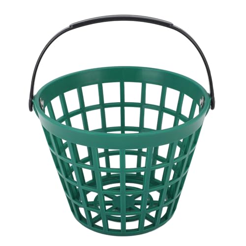 Keenso Golfball-Korb, Golfball-Organizer, Golfball-Behälter mit Griff, Golfball-Eimer aus Nylon-Kunststoff, Grün (Hält bis zu 25 Stück) von Keenso